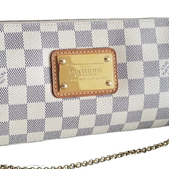Authentic Louis Vuitton Eva Damier Azur Wristlet Handbag - Picture 4 of 14